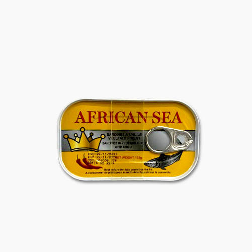 African Sea Sardines in Vegetable Oil with Chilli  125g
