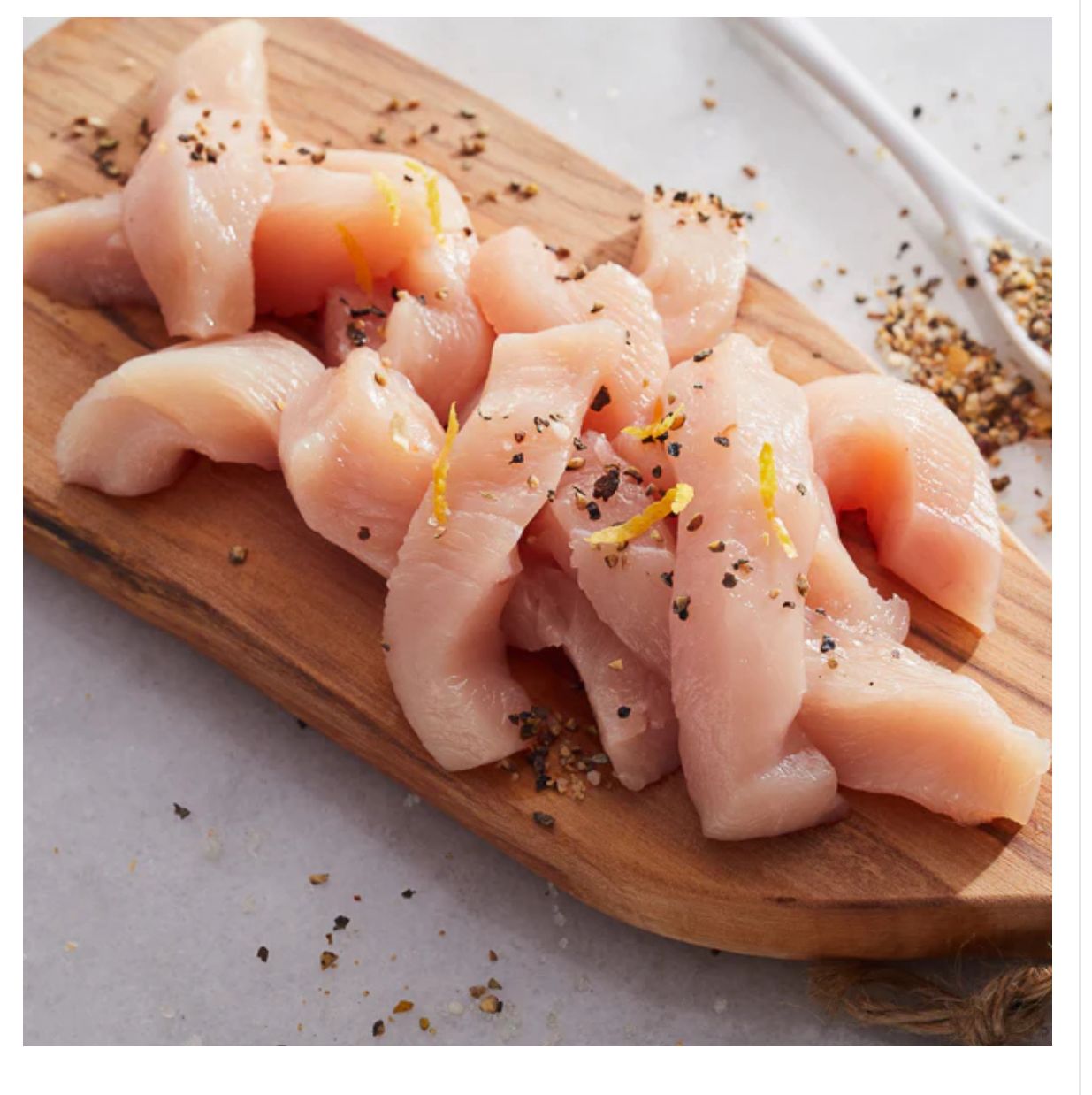 Chicken Leg And Thigh Strips £6.99 per kg